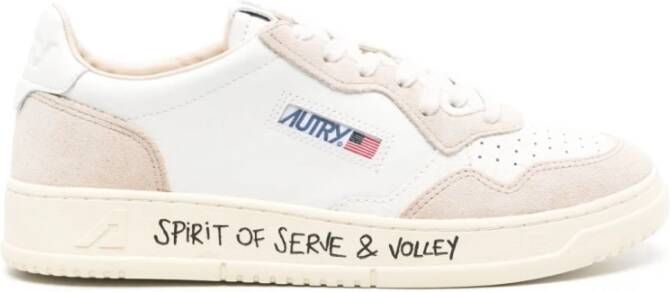 Autry Witte Sneakers met Geborduurd Logo Multicolor Heren