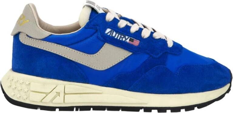 Autry Blauwe Reelwind Sneakers met Grijze en Witte Accenten Blue Heren