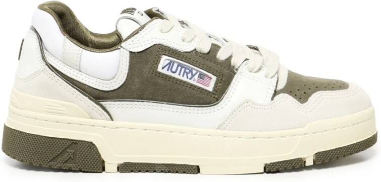 Autry Witte Sneakers met Groene Accenten