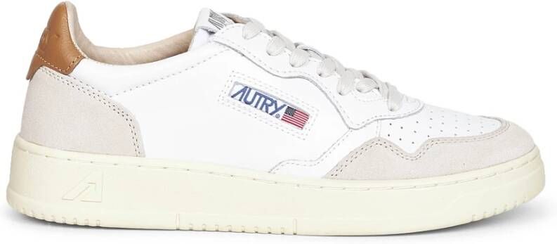 Autry Witte leren sneakers met suède details - Foto 4