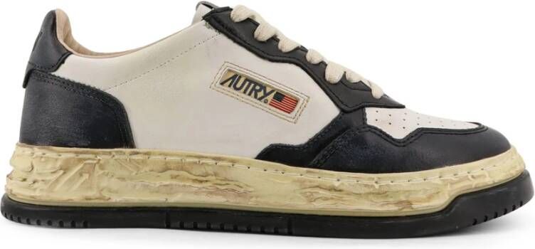 Autry Witte Sneakers met Leren Inzet