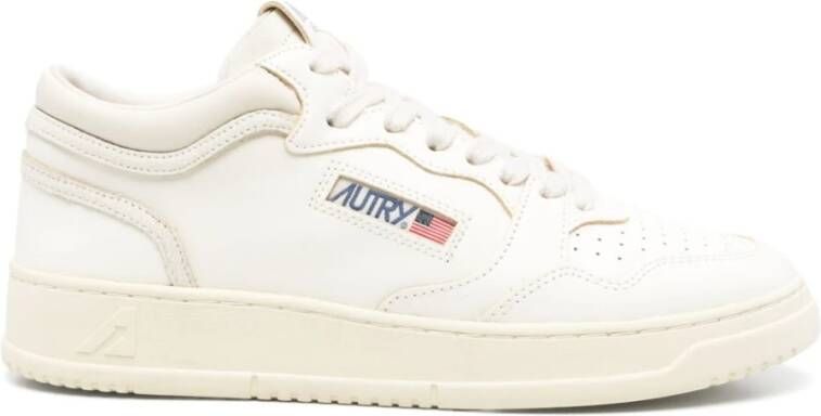 Autry Witte Sneakers Stijlvolle Voorsluiting