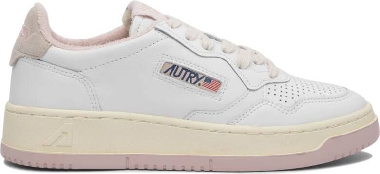 Autry Witte Sneakers met Metalen Hiel Detail