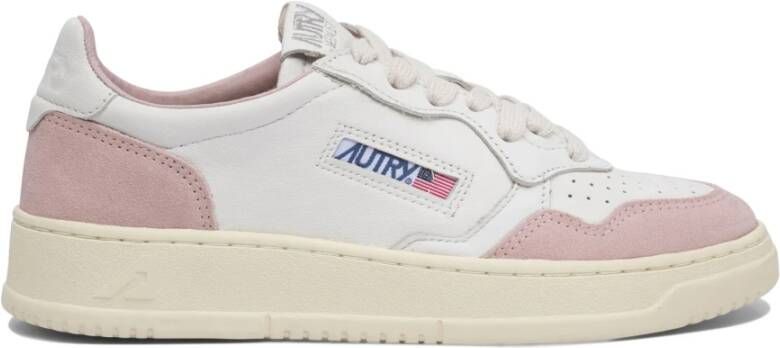 Autry Witte Sneakers met Metalen Hiel Detail
