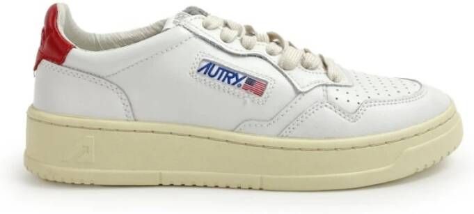 Autry Witte Sneakers met Rode Hiel White Dames