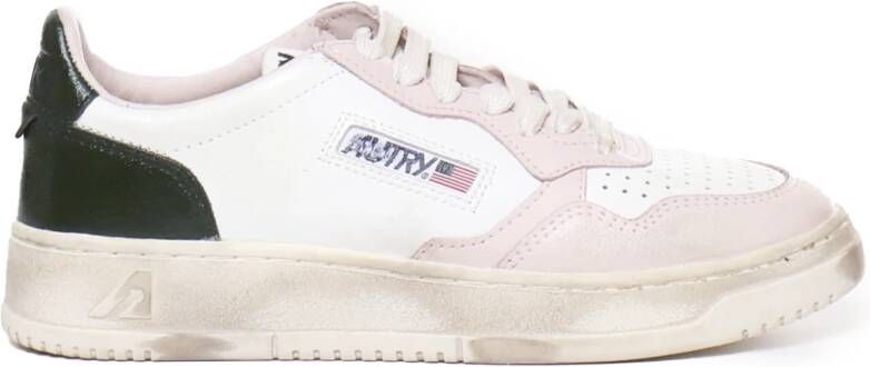 Autry Witte Sneakers met Suède Details