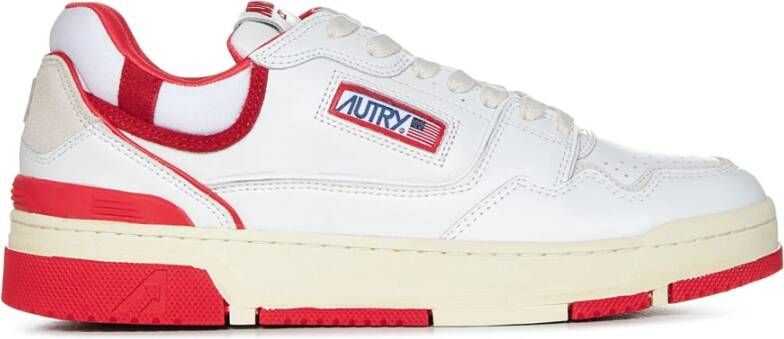 Autry Witte Sneakers met Vetersluiting en Geperforeerde Neus Wit Heren
