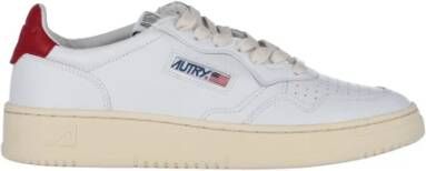 Autry Upgrade je Sneaker Game met Witte en Rode Leren Sneakers voor nen White