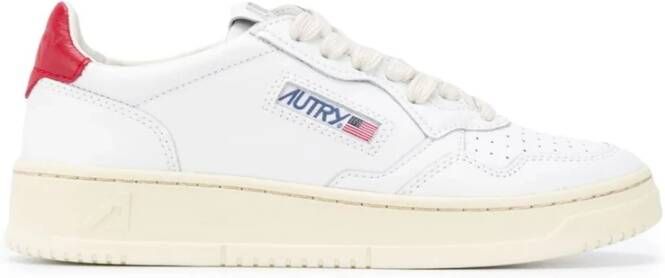 Autry Leren sneakers met logo details White Dames