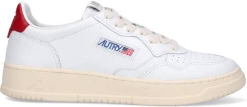 Autry Upgrade je Sneaker Game met Witte en Rode Leren Sneakers voor Mannen White Heren