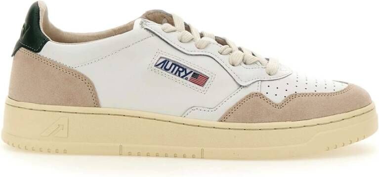 Autry Witte leren sneakers met groene hiel geïnspireerd op jaren 80 design White Heren - Foto 10
