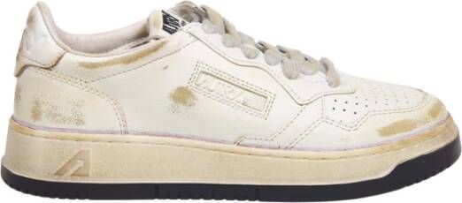 Autry Low-Top Sneakers Low-Top Sneakers With Distressed Finish And Perfor in beige