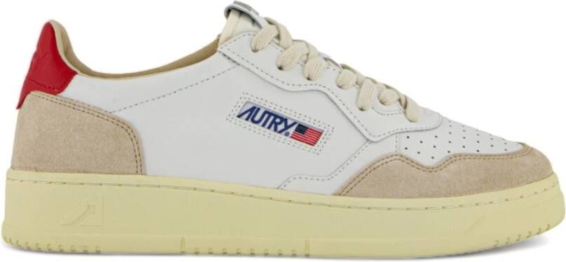 Autry Witte Vintage Sneaker Leer Suède Multicolor Dames
