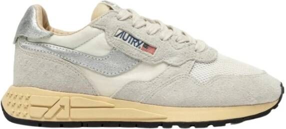 Autry Witte Zilveren Sneakers Lichtgewicht Hardloopschoenen