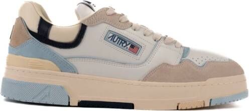 Autry Witte Blauwe Leren Sneakers White Heren