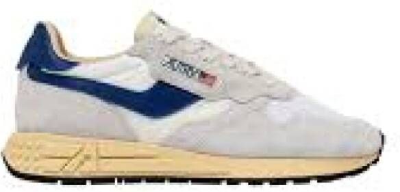 Autry Witte Blauwe Reelwind Lage Sneakers