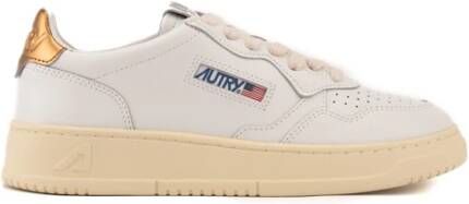 Autry Witte Bronzen Dames Medialist Low Sneakers White Dames