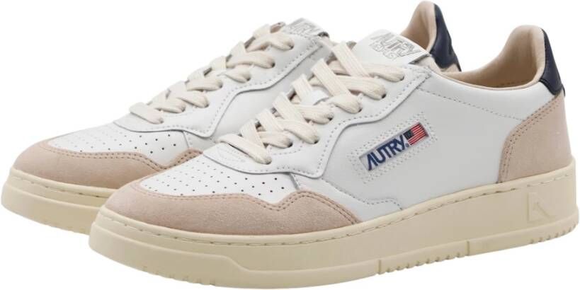 Autry Witte leren sneakers met groene hiel geïnspireerd op jaren 80 design White Heren - Foto 2