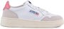 Autry Wit Thee Roze Leren Sneakers White Dames - Thumbnail 1