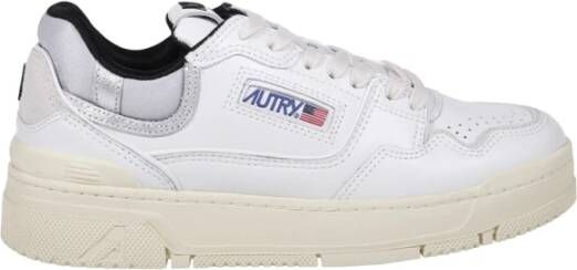 Autry Wit Zilver Lage Sneaker