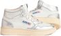 Autry Witte Leren Veterschoenen met Logo Patch White Dames - Thumbnail 7