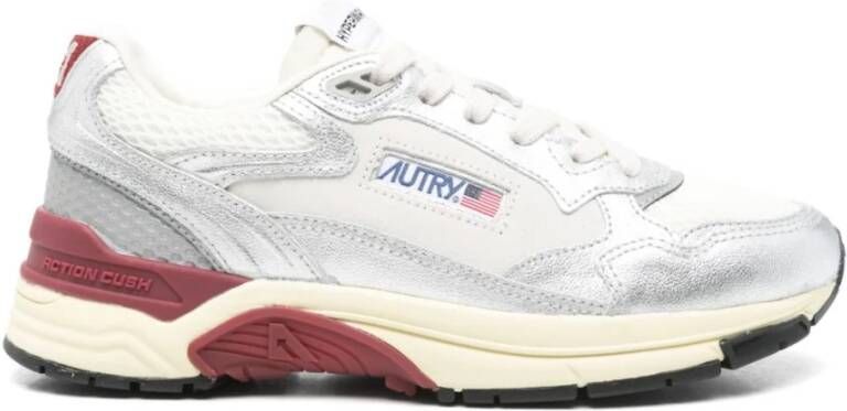 Autry Zilveren Sneakers met Reelwind Sluiting