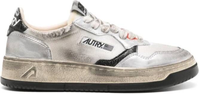 Autry Vintage Sneakers met Distressed Look Gray Dames