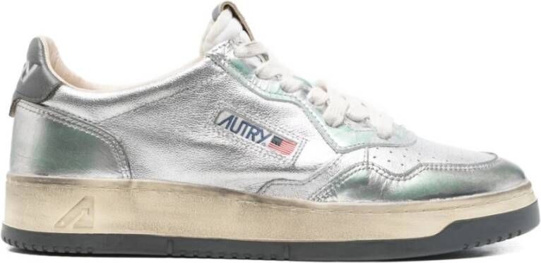 Autry Zilveren Sneakers voor Mannen