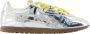 Autry Low-Top Sneakers Front Lace Sneakers In Bright Yellow And Shiny Sil in grijs - Thumbnail 4