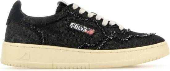 Autry Zwarte Denim Medalist Sneakers