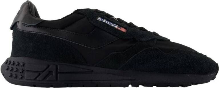 Autry Zwarte Nylon Sneakers Reelwind