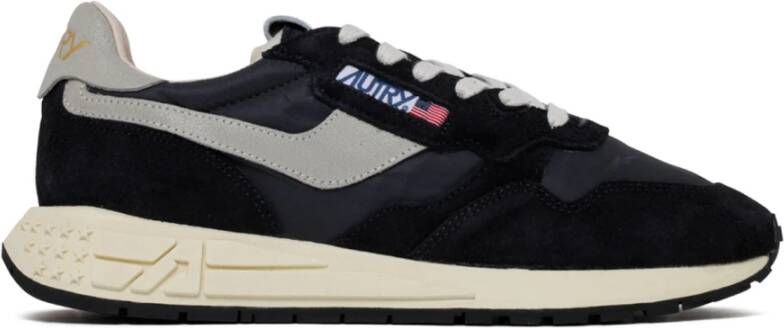 Autry Zwarte Reelwind Sneakers met Iconische Pijl
