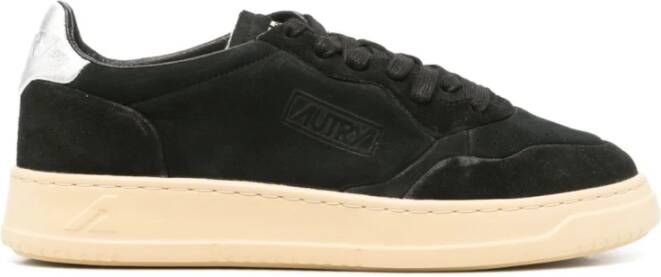 Autry Zwarte Sneakers Medalist Frontsluiting
