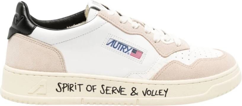 Autry Witte Medalist Sneakers met Logo Patch Multicolor Heren