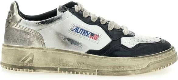 Autry Zwarte Vintage Sneakers Multicolor