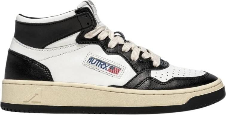 Autry Zwart Wit Leren Sneakers