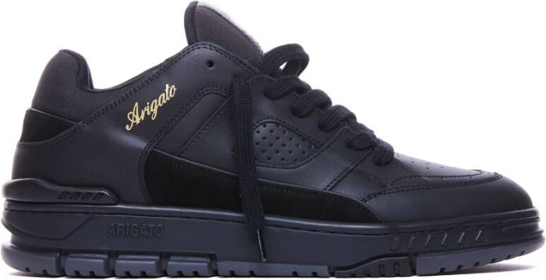 Axel Arigato Zwarte Sneakers met Metallic Goud Logo Black Heren
