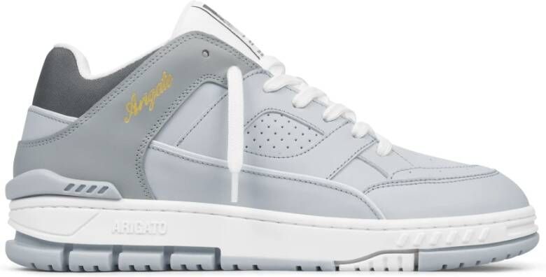 Axel Arigato Grijze Leren Sneakers met Gouden Logo Gray Heren