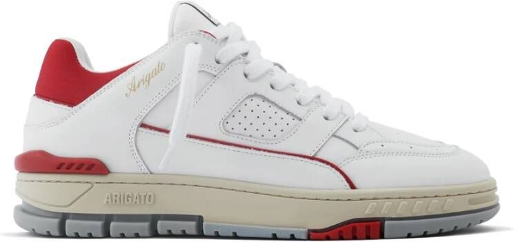 Axel Arigato Witte lage top sneakers met rode details White Heren