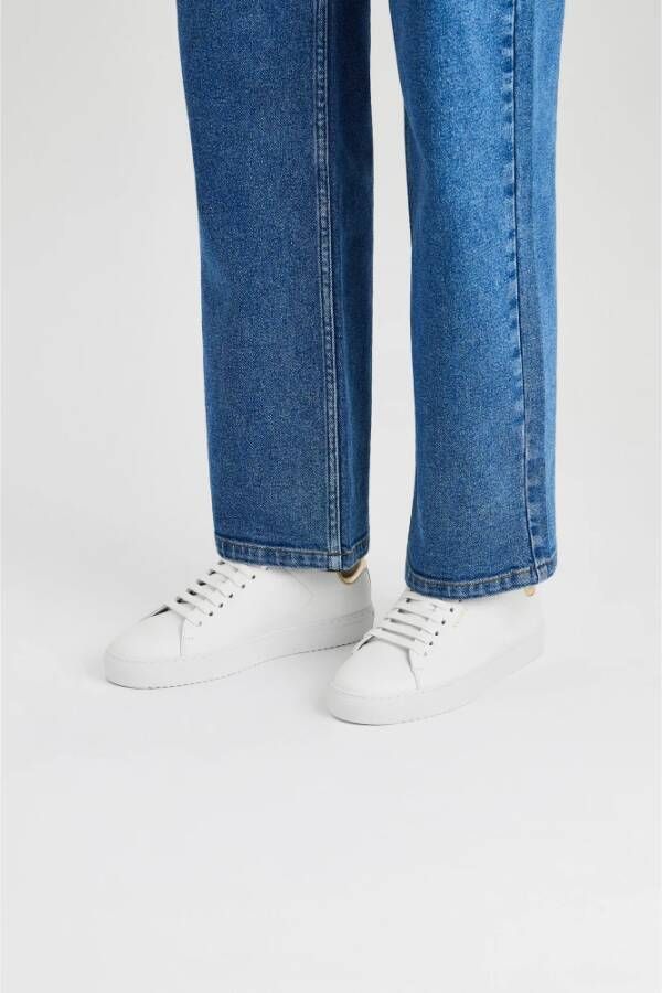 Axel Arigato Wit Goud Contrast Sneakers Leer White Dames