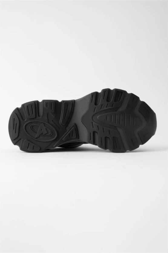 Axel Arigato Oversize Grijs Zwart Leren Sneakers Zwart Heren