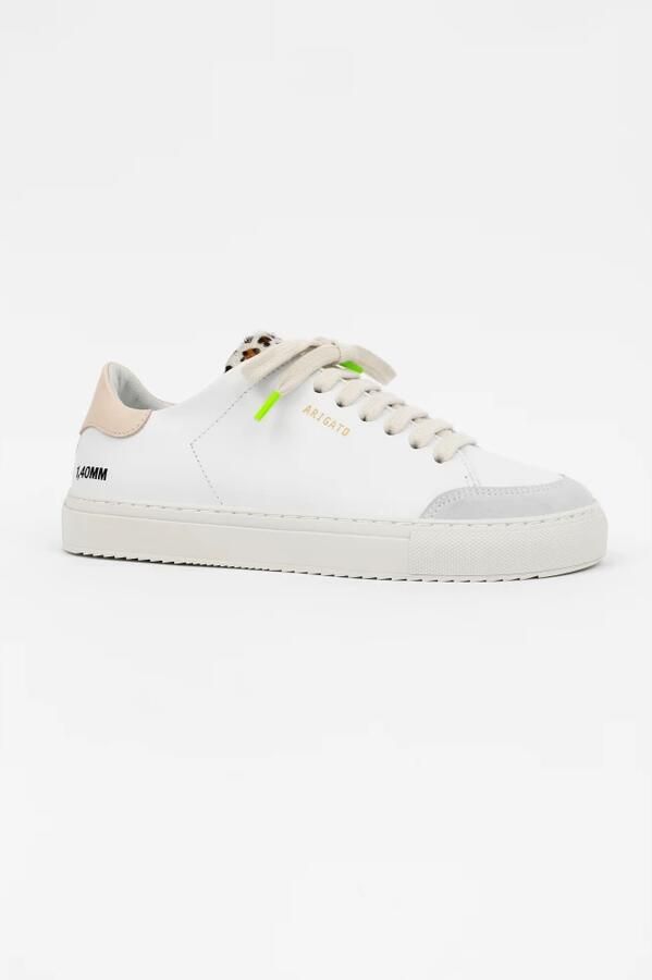 Axel Arigato Clean 90 Triple Sneakers Leer Wit Roze Leopard White Dames