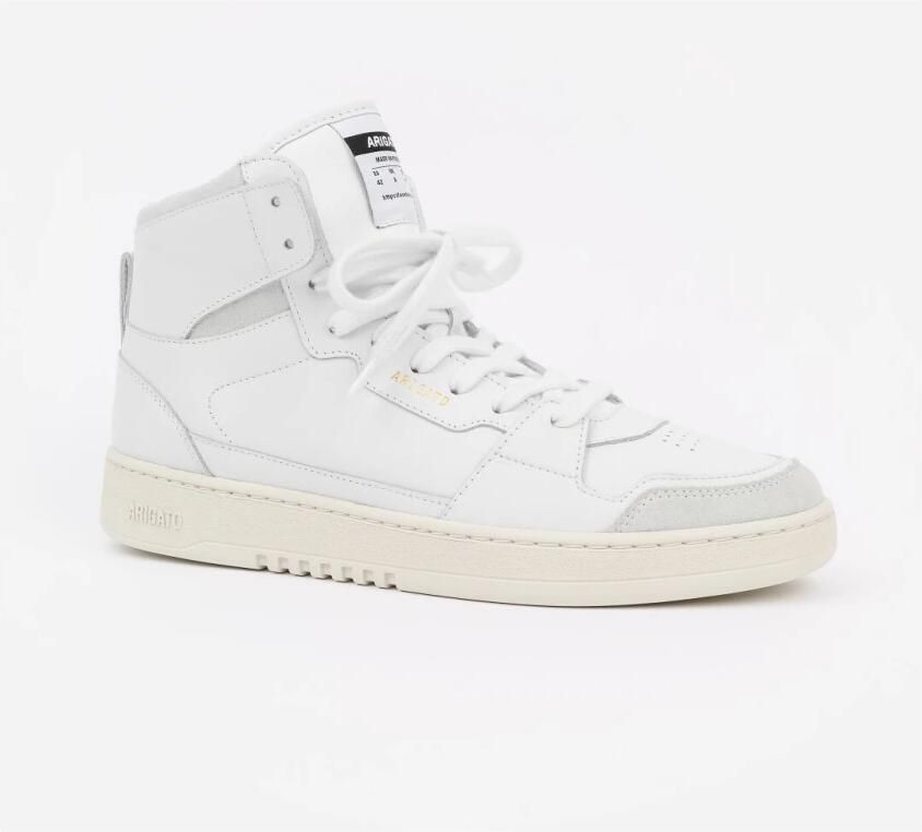 Axel Arigato Grijze Leren Dice Hi Sneakers White