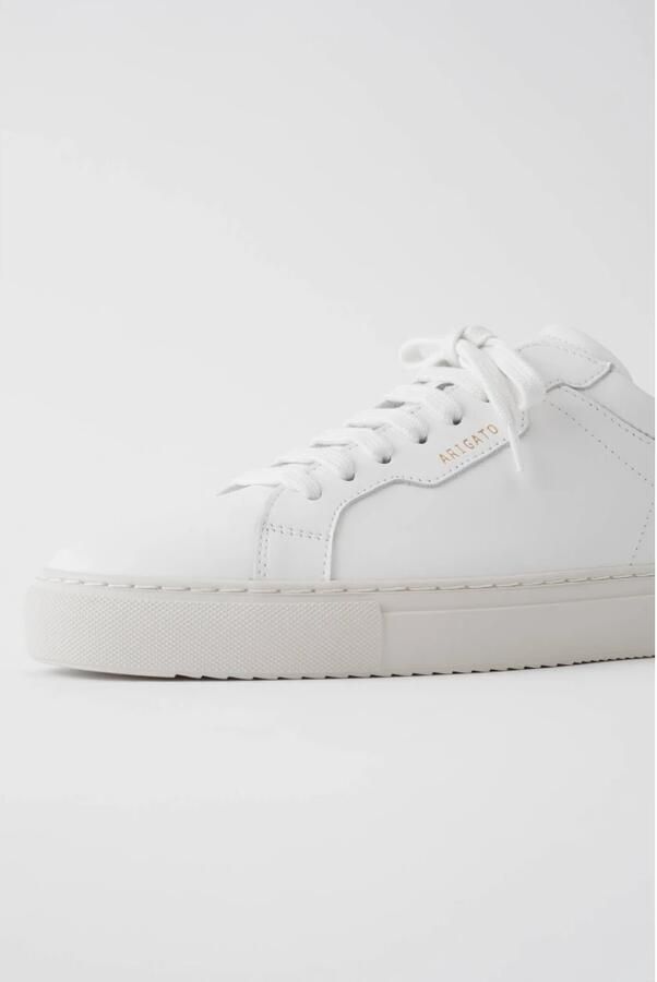Axel Arigato Clean 180 Sneakers Wit Zwart Leer Gerecyclede Rubberen Zool White Heren