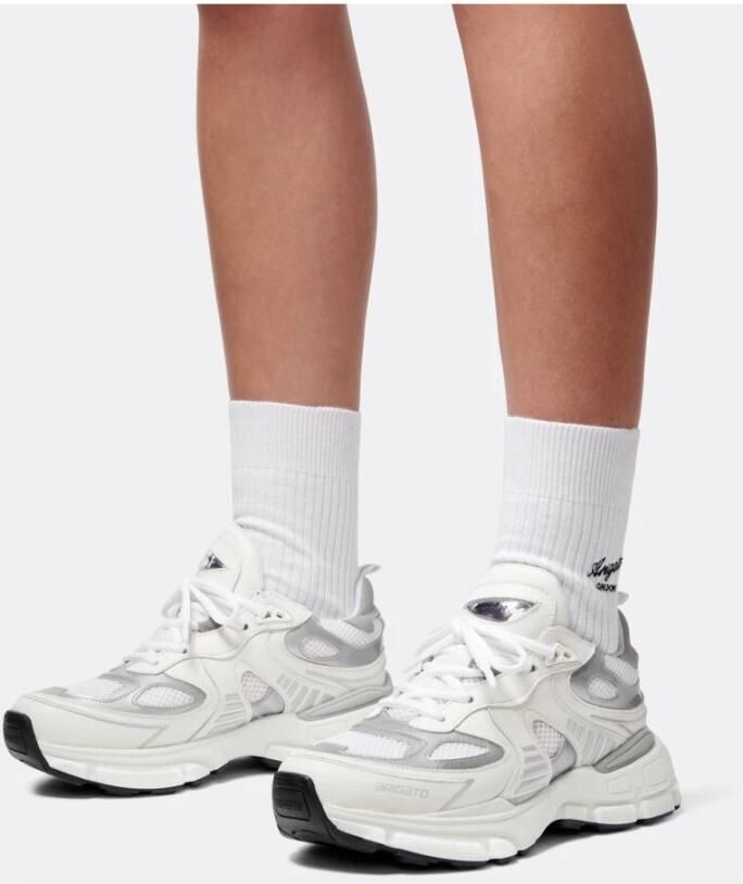 Axel Arigato Witte lage sneakers met reflecterende details White Dames - Foto 3