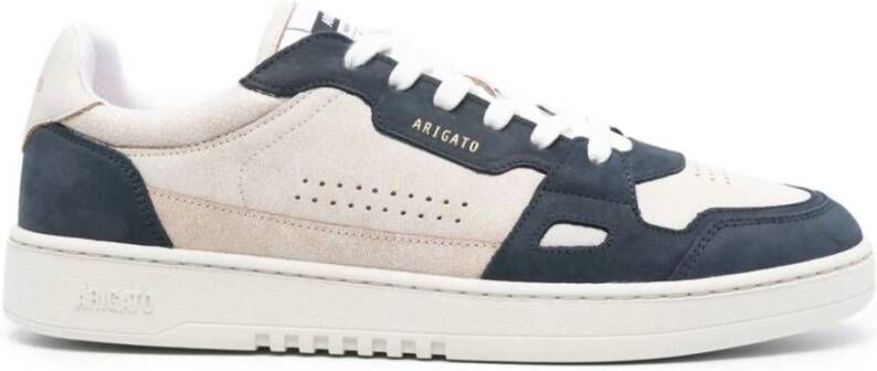 Axel Arigato Beige Nubuck Sneakers met Blauwe Leren Panelen Beige Heren