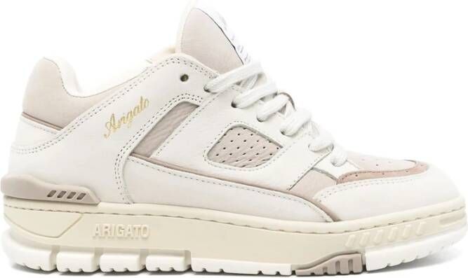 Axel Arigato Beige Veterschoenen met Geperforeerde Neus