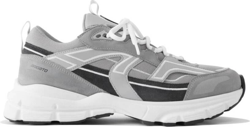 Axel Arigato Grijze Leren Marathon R-Trail Chunky Sneakers Grijs Heren