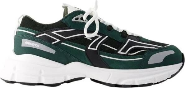 Axel Arigato Groen Zwarte Leren Trail Sneakers Green Heren