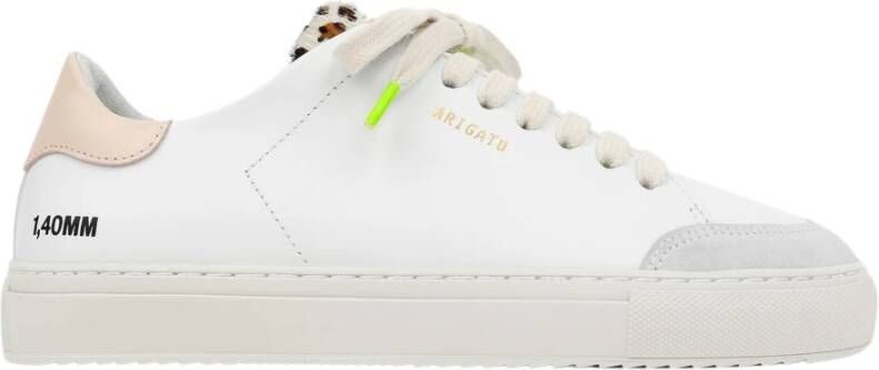 Axel Arigato Clean 90 Triple Sneakers Leer Wit Roze Leopard White Dames